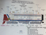 20-22004-1  Alaska Bicentennial  O Scale Premier F-7 A Unit Diesel Engine w/Proto-Sound 3.0 (Hi-Rail Wheels)