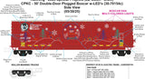 30-70154 - CANADIAN PACIFIC 4-CAR 50 DOUBLE DOOR PLUGGED BOXCAR SET W/LED LIGHTS