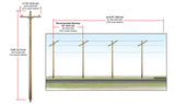 us2280 - Pre-Wired Poles - Single Crossbar - O Scale