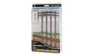 us2281 - Pre-Wired Poles - Double Crossbar - O Scale