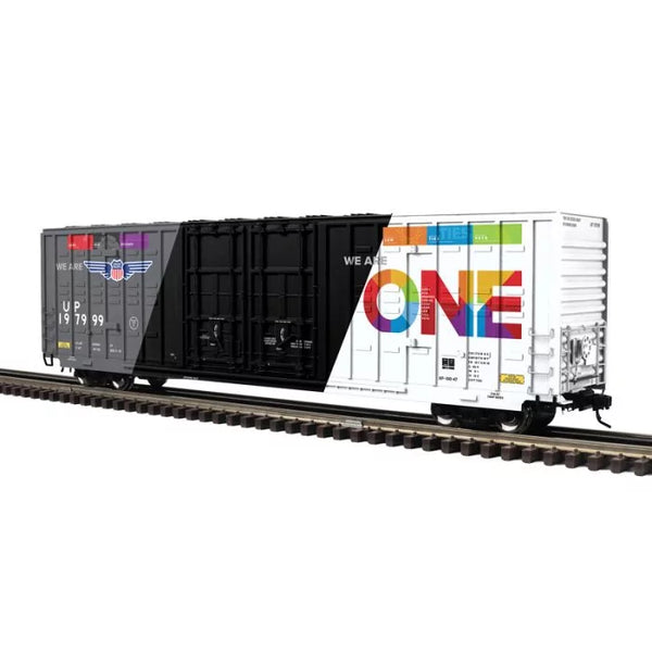 3001453 - BERWICK 60' HY-CUBE BOX CAR UNION PACIFIC (ONE) 197999 (GRAY/WHITE/RED/ORANGE/BLUE) - 3RL