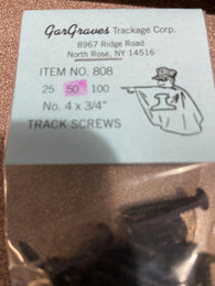 808-5 - Bag of 50 #4 3/4 inch Phillips Pan Head Screw / Black