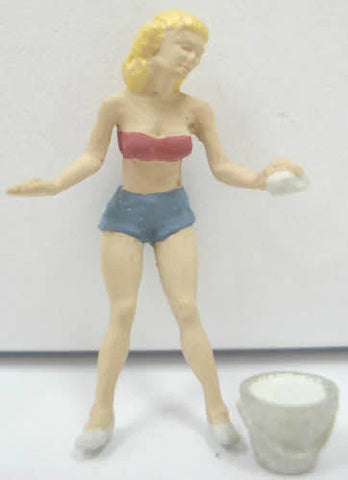 A1444 - Girl with Bucket to Wash Car