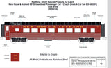 30-68281 - New Hope & Ivyland O Gauge RailKing 4-Car 60’ Streamlined Passenger Set