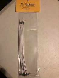 930W-12 - 12 Pieces - 16 Gauge Wire Soldered with 8 inch Pigtail to Track Pin / White