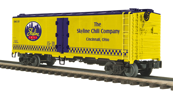 20-94626 - O Gauge 40’ Steel Sided Reefer Car - Skyline Chili (Dixie Union Station)  Car No. CINCI 201
