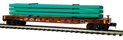 20-95559 - Union Pacific 60’ Flat Car w/Pipe Load (Green)